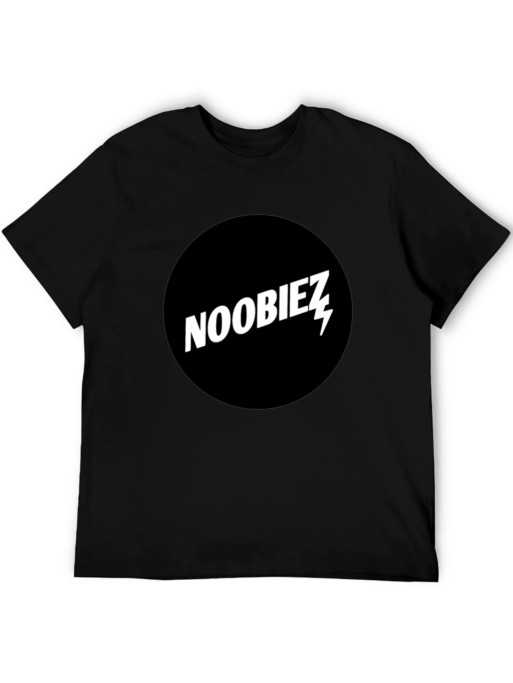 Noobiez Graphic Tee - Black Cotton Crew Neck T-Shirt