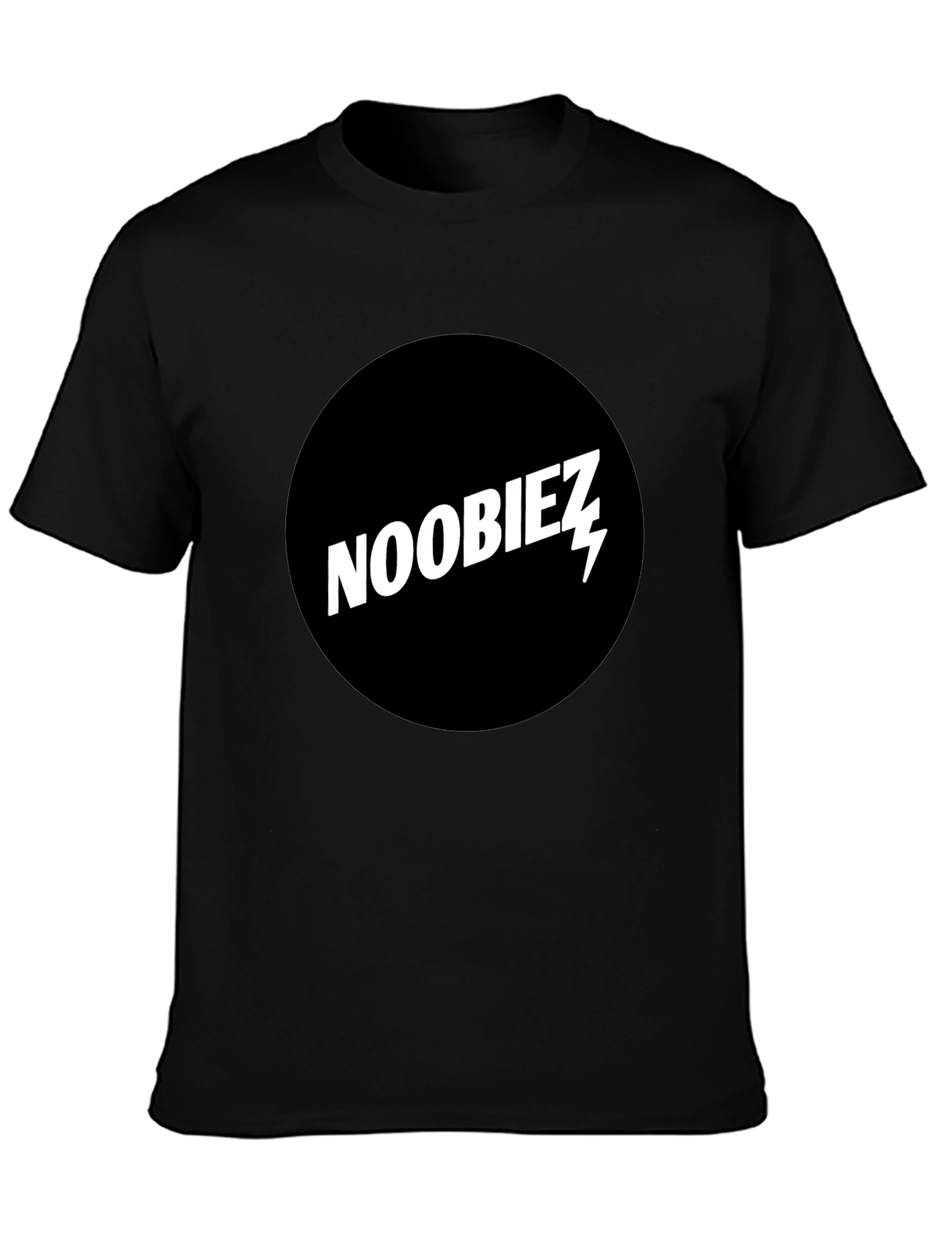 Noobiez Graphic Tee - Black Cotton Crew Neck T-Shirt