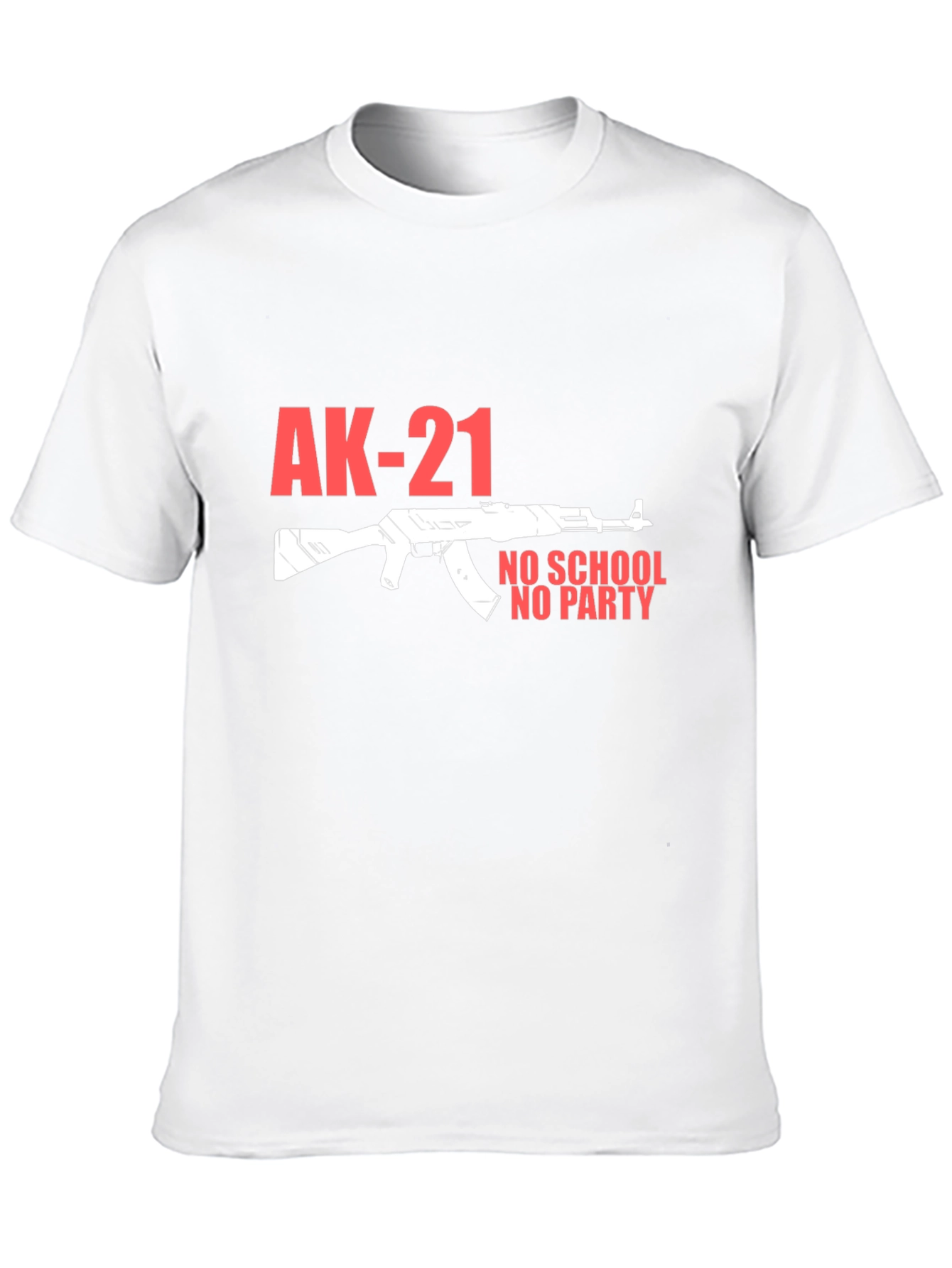 AK-21 No School No Party Black T-Shirt