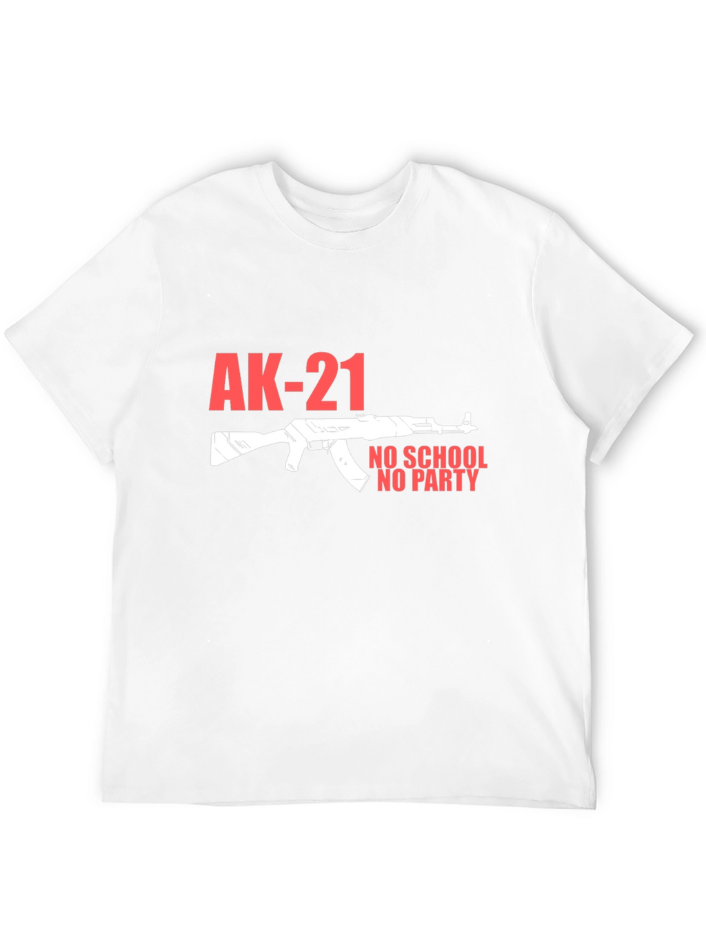 AK-21 No School No Party Black T-Shirt