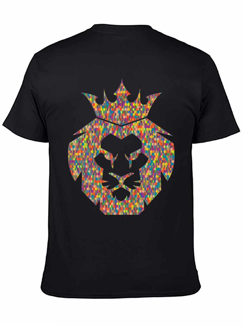 Lion Crown Graphic Tee - Stylish Mens Black T-Shirt