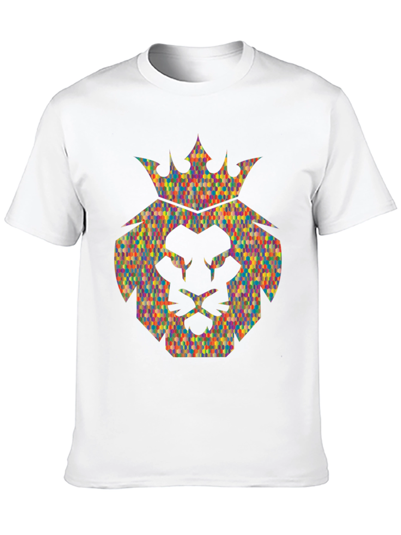 Lion Crown Graphic Tee - Stylish Mens Black T-Shirt