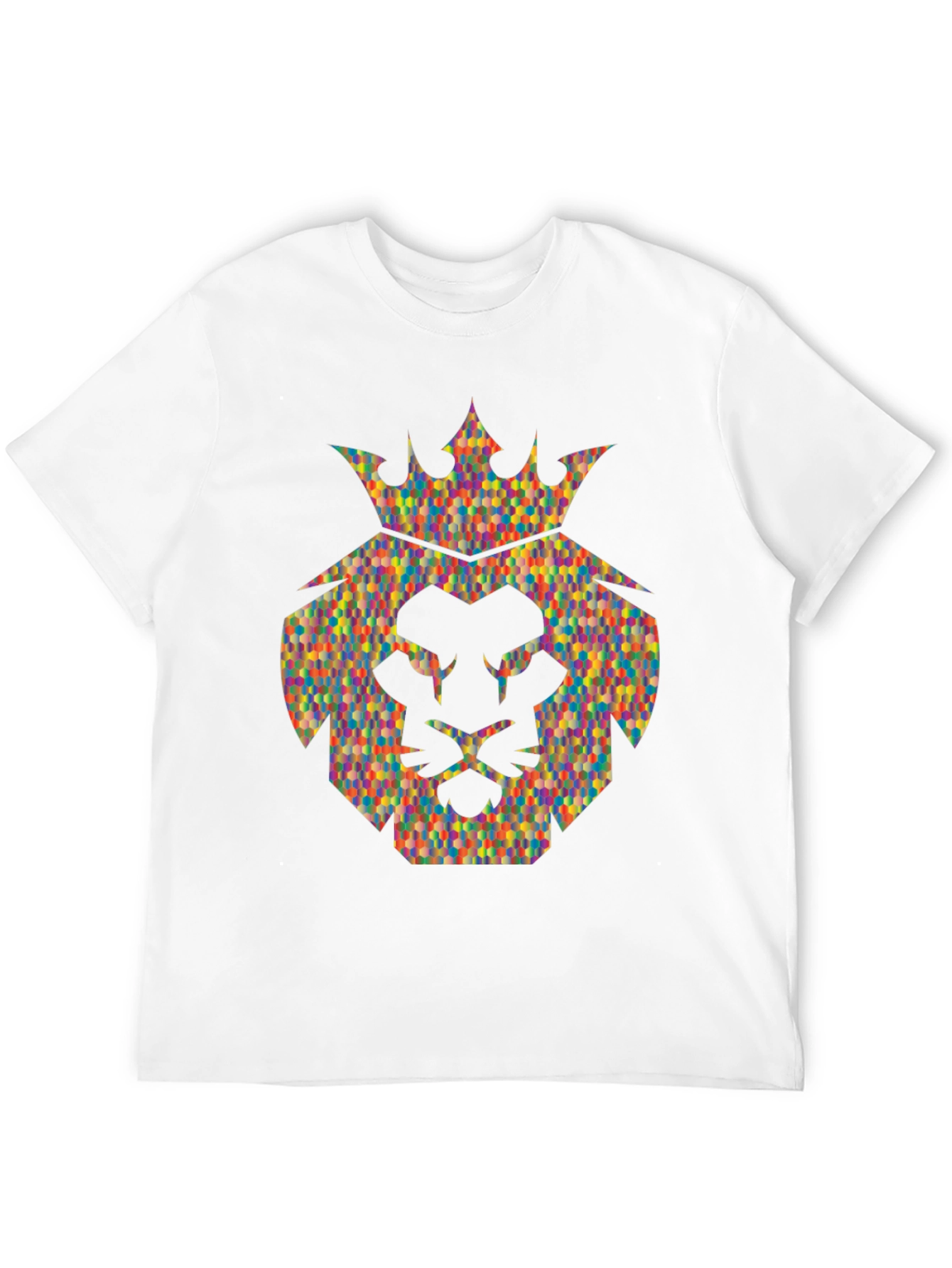 Lion Crown Graphic Tee - Stylish Mens Black T-Shirt