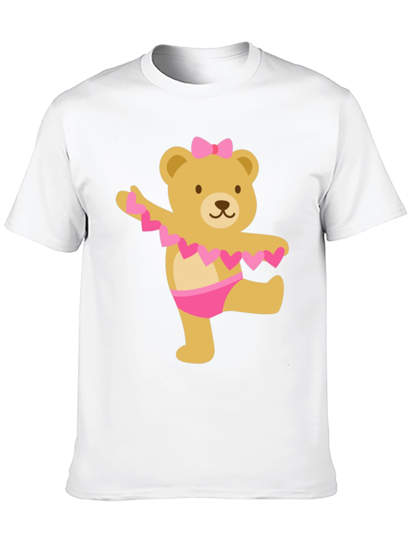 Cute Bear Ballet Dancer Black T-Shirt