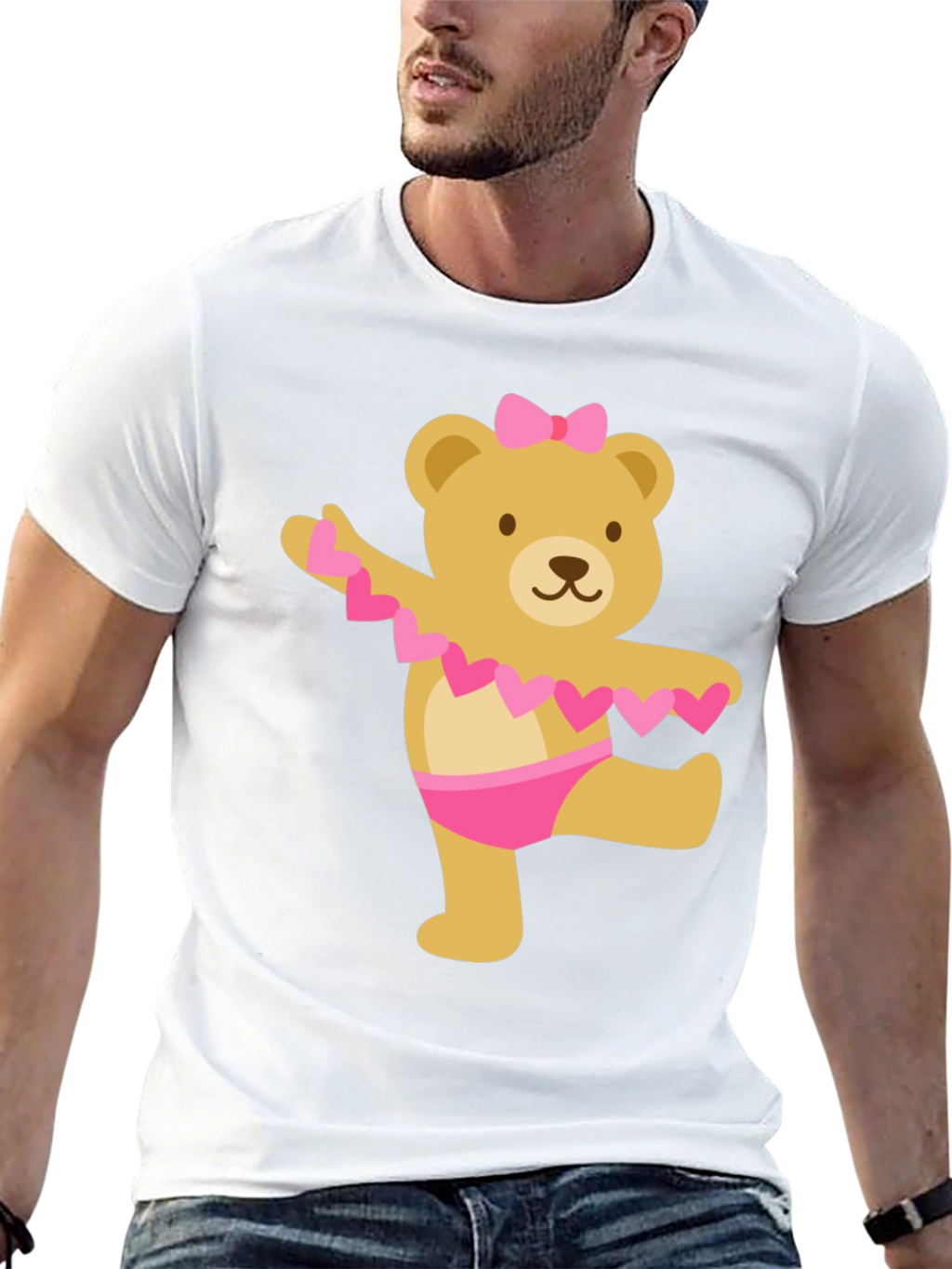 Cute Bear Ballet Dancer Black T-Shirt