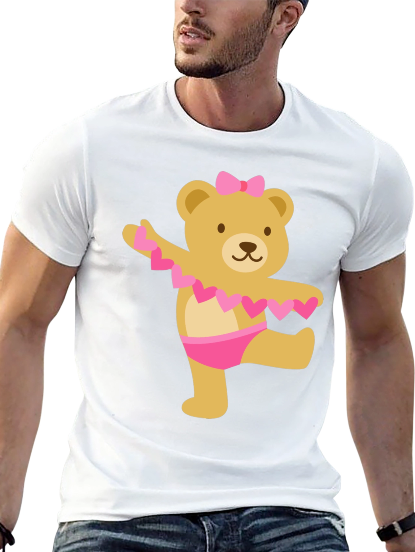 Cute Bear Ballet Dancer Black T-Shirt