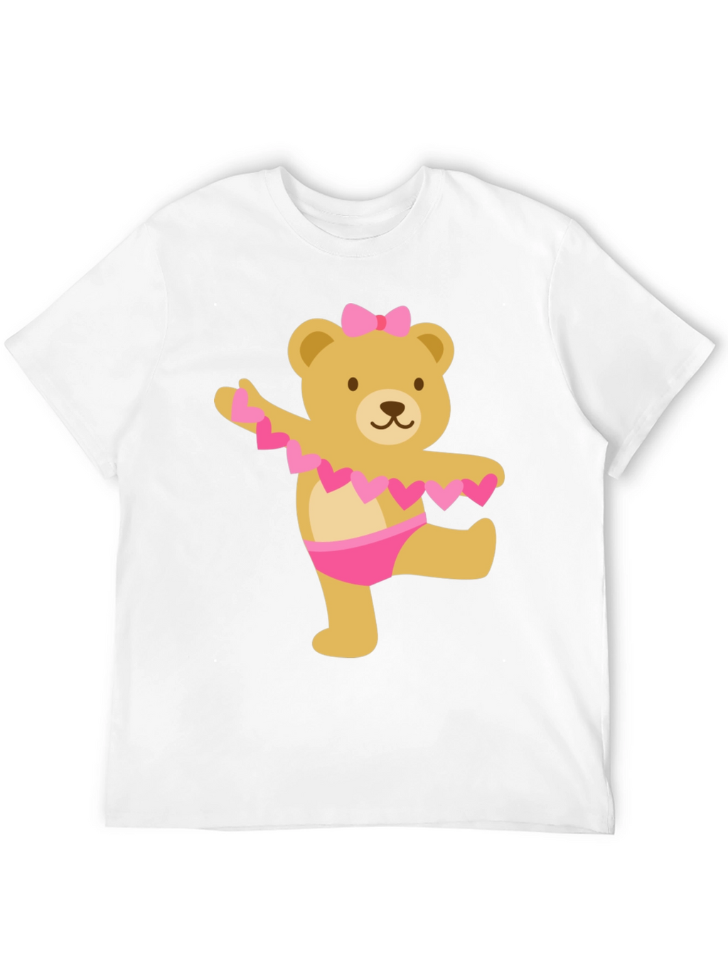Cute Bear Ballet Dancer Black T-Shirt