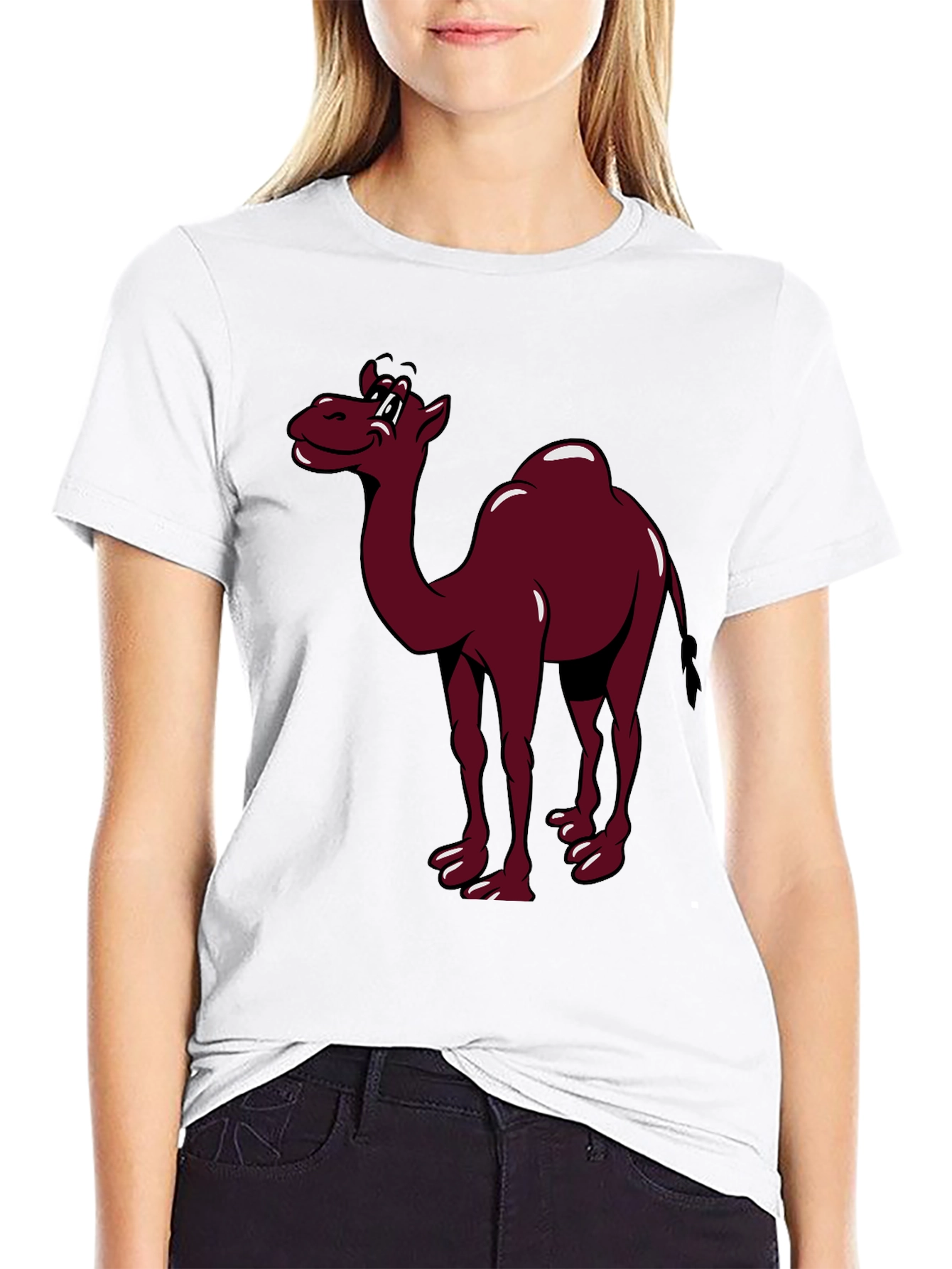 Camel Graphic Print T-Shirt