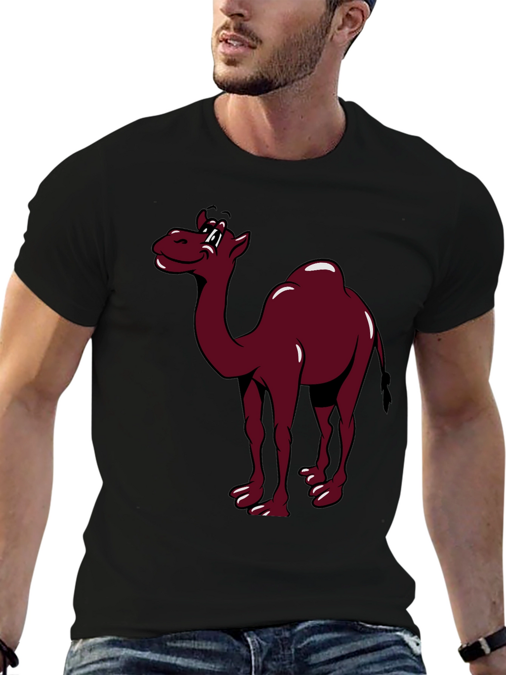 Camel Graphic Print T-Shirt