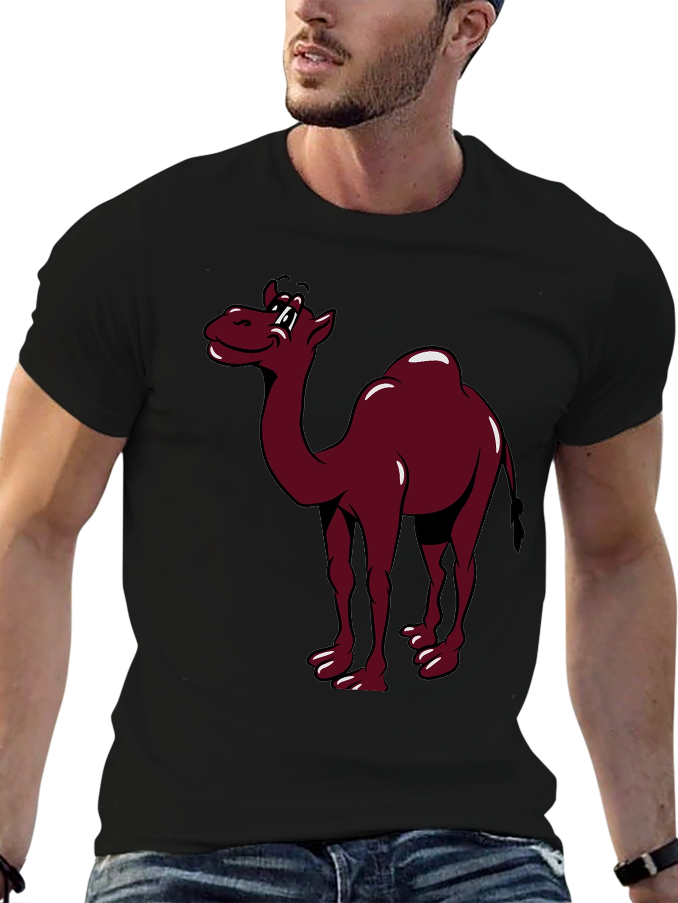 Camel Graphic Print T-Shirt
