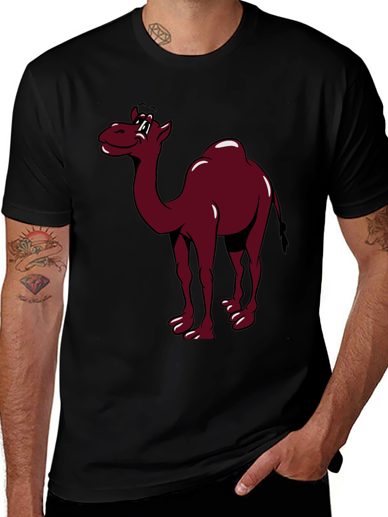 Camel Graphic Print T-Shirt
