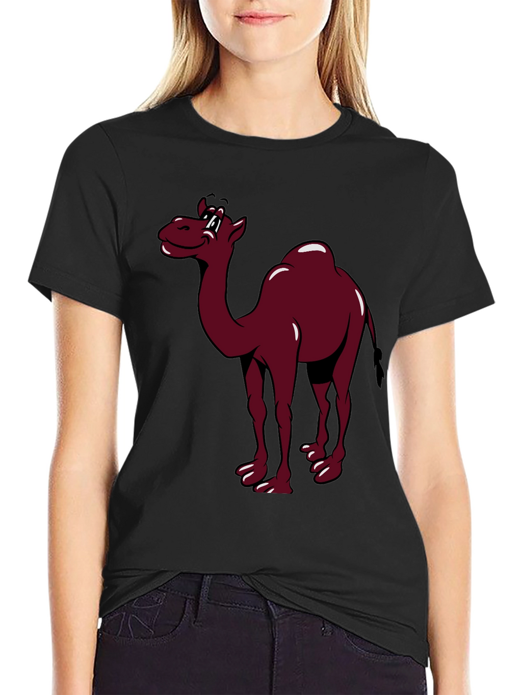 Camel Graphic Print T-Shirt