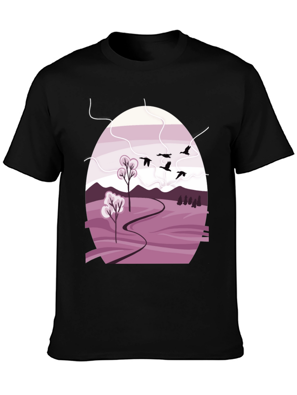 Nature Landscape Graphic Tee - Stylish Casual Wear