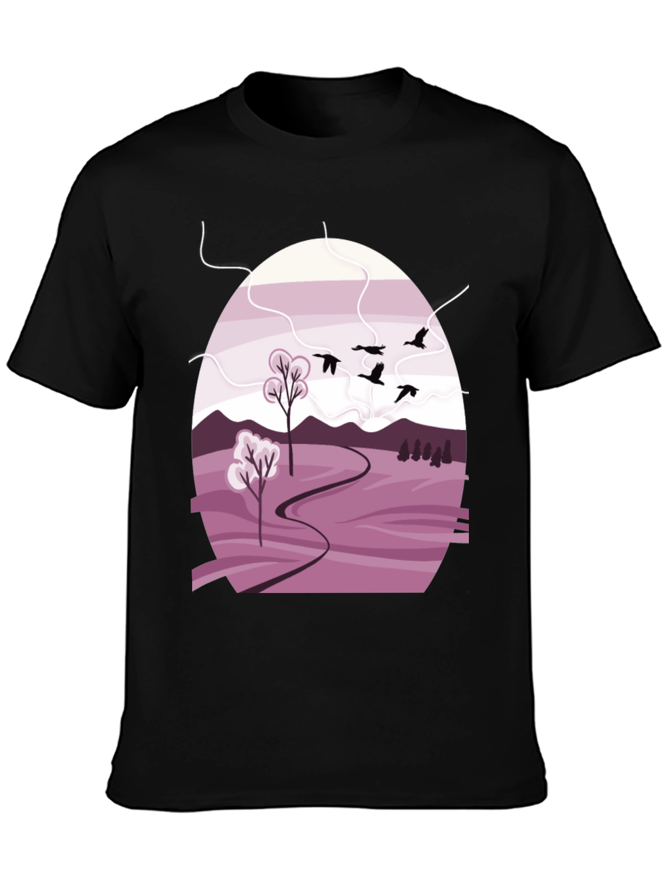 Nature Landscape Graphic Tee - Stylish Casual Wear