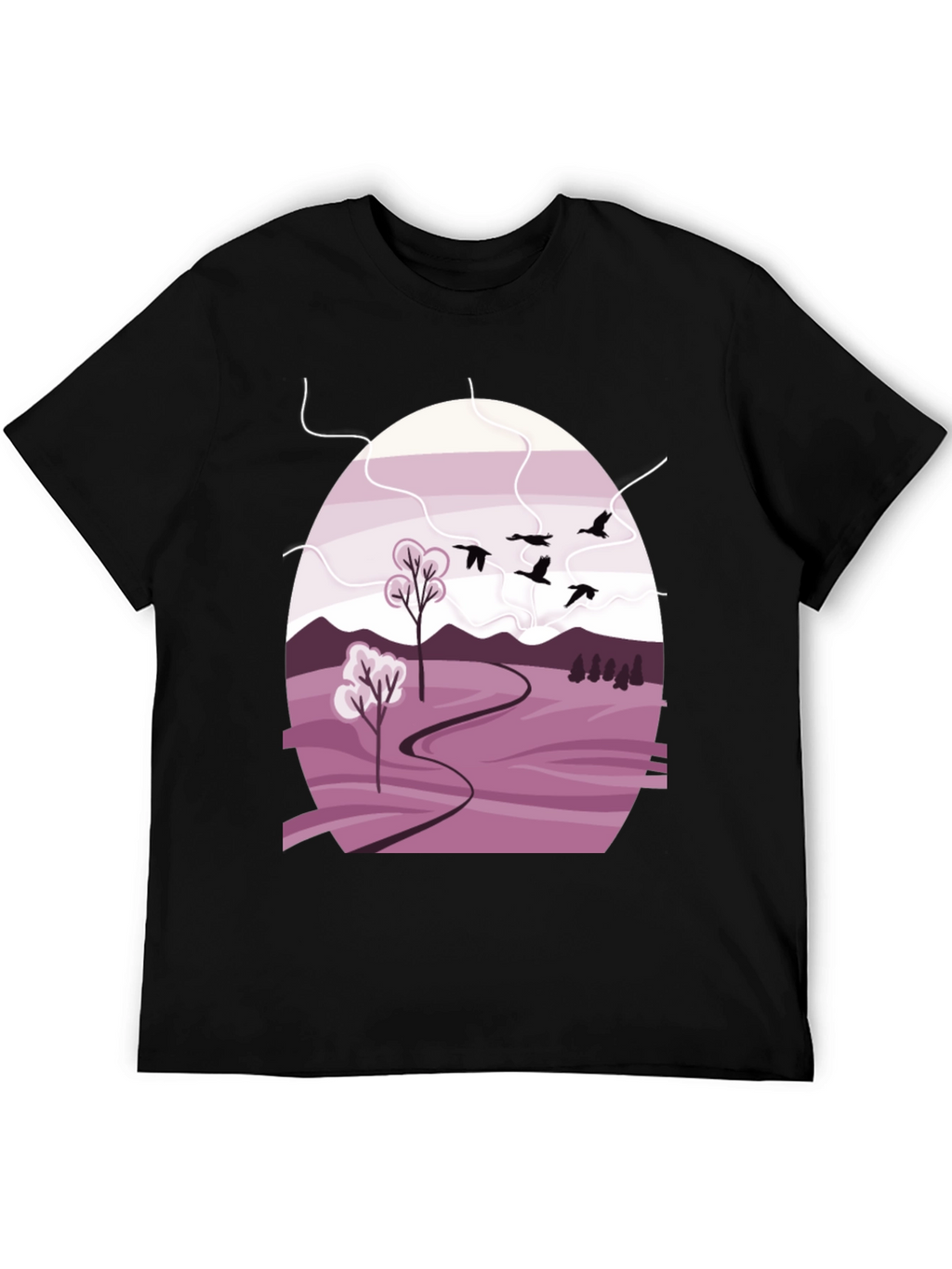 Nature Landscape Graphic Tee - Stylish Casual Wear
