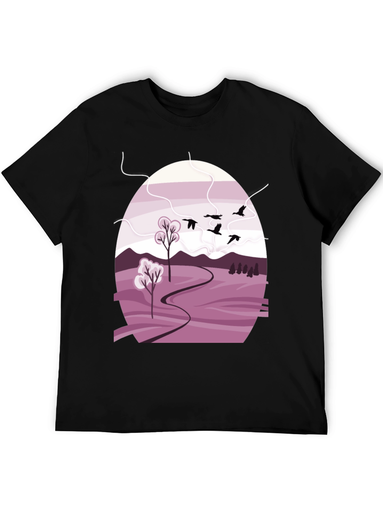 Nature Landscape Graphic Tee - Stylish Casual Wear