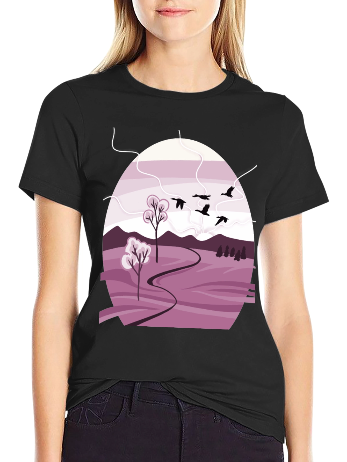Nature Landscape Graphic Tee - Stylish Casual Wear