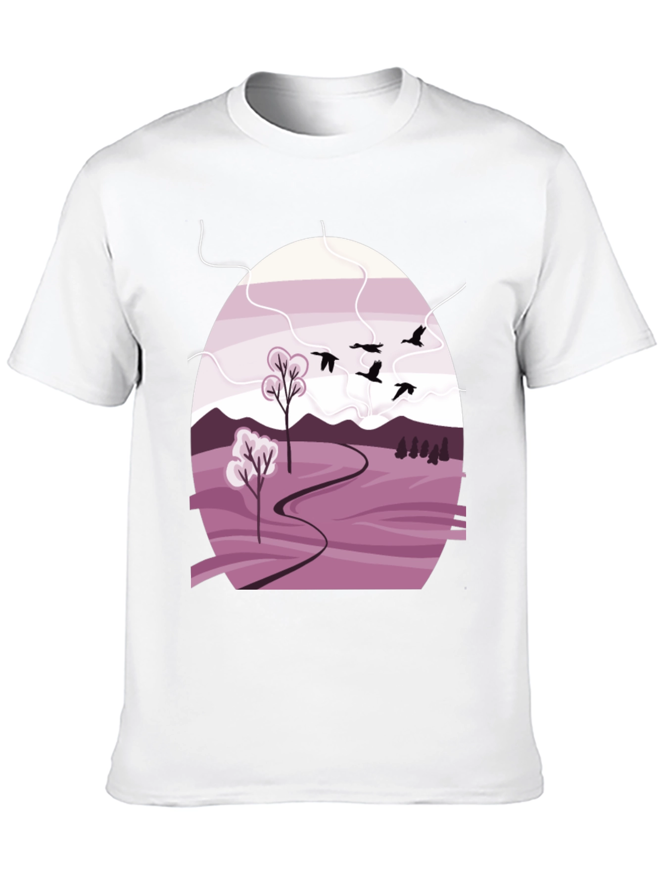 Nature Landscape Graphic Tee - Stylish Casual Wear
