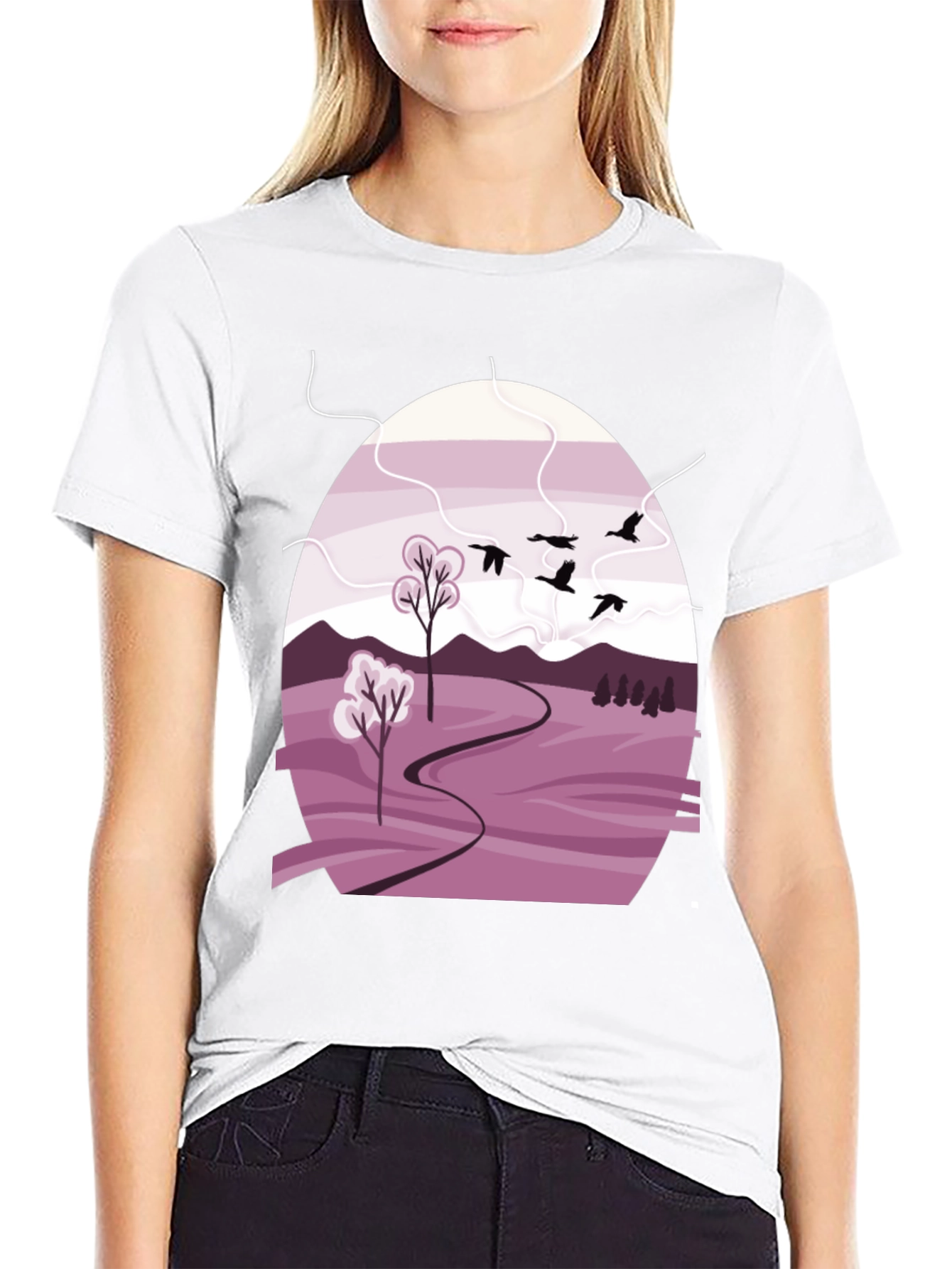 Nature Landscape Graphic Tee - Stylish Casual Wear