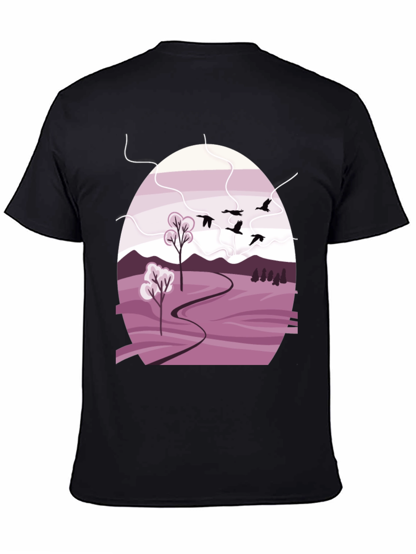 Nature Landscape Graphic Tee - Stylish Casual Wear