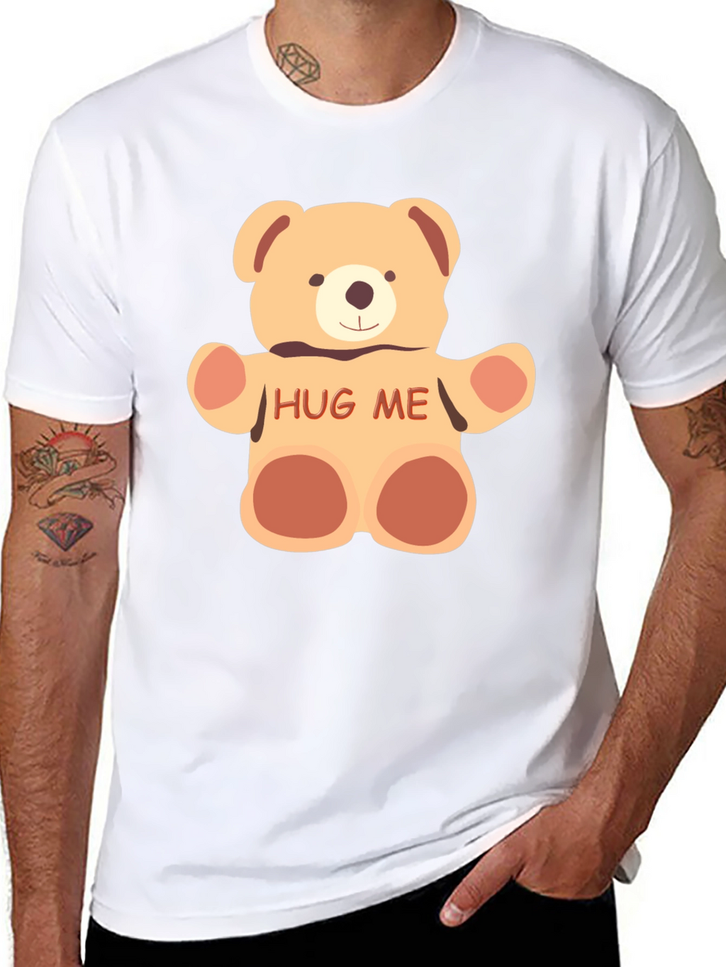 Cute Bear Hug Me Graphic Tee