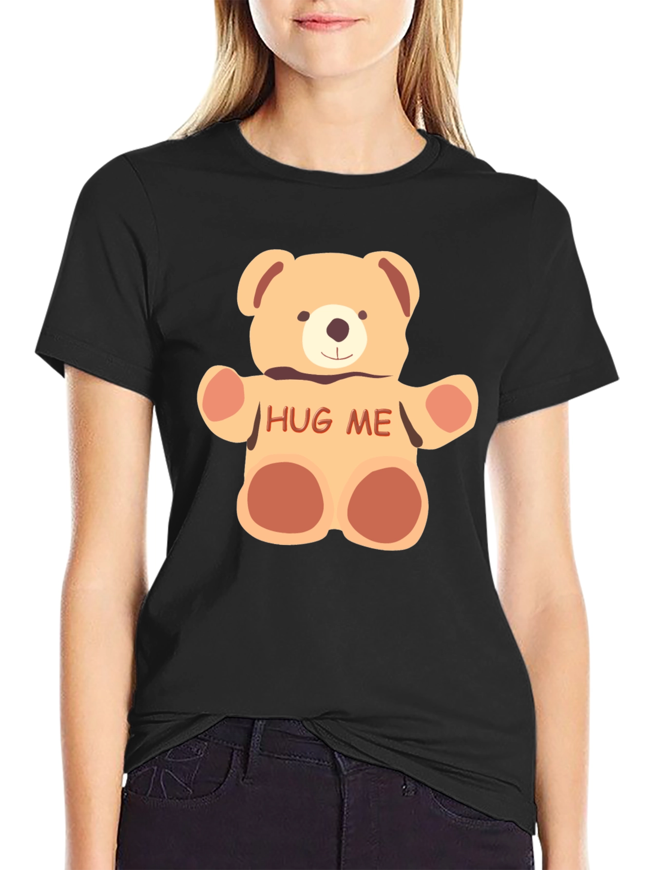 Cute Bear Hug Me Graphic Tee