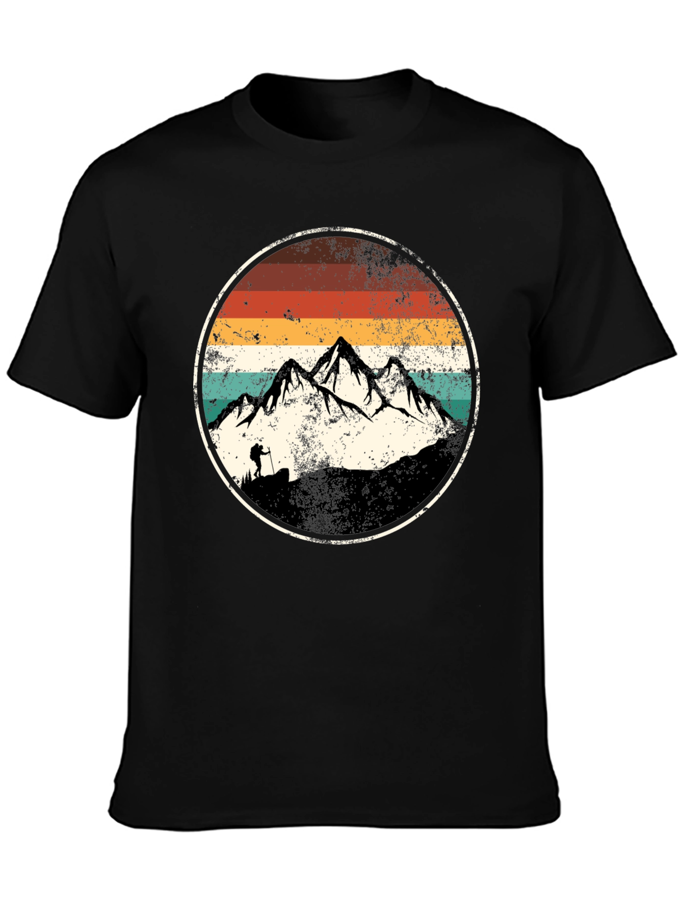 Vintage Mountain Hiker Graphic T-Shirt
