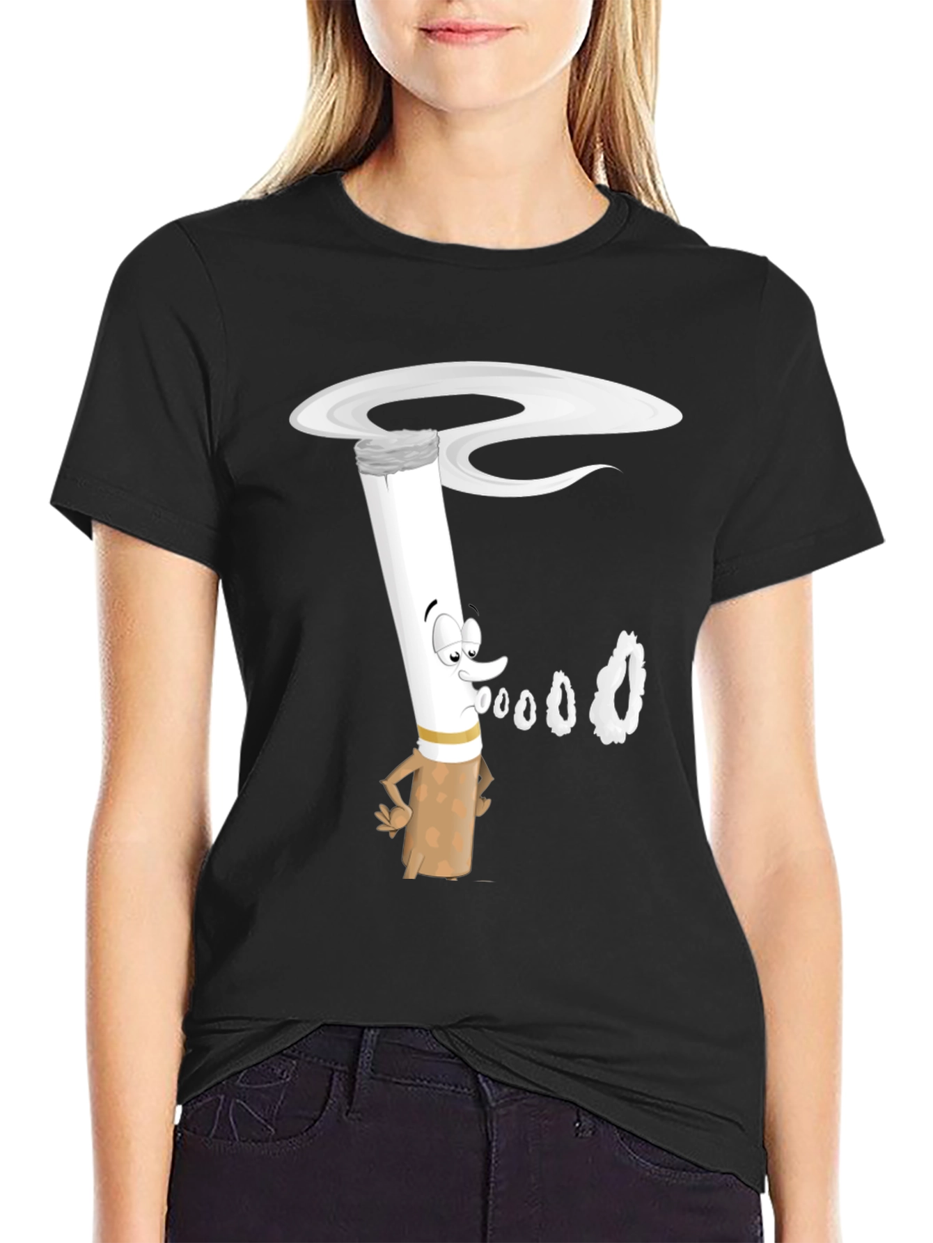 Cartoon Cigarette T-Shirt - Unique Graphic Tee