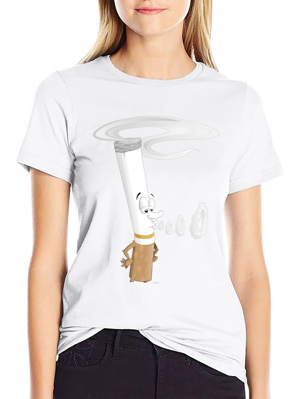 Cartoon Cigarette T-Shirt - Unique Graphic Tee