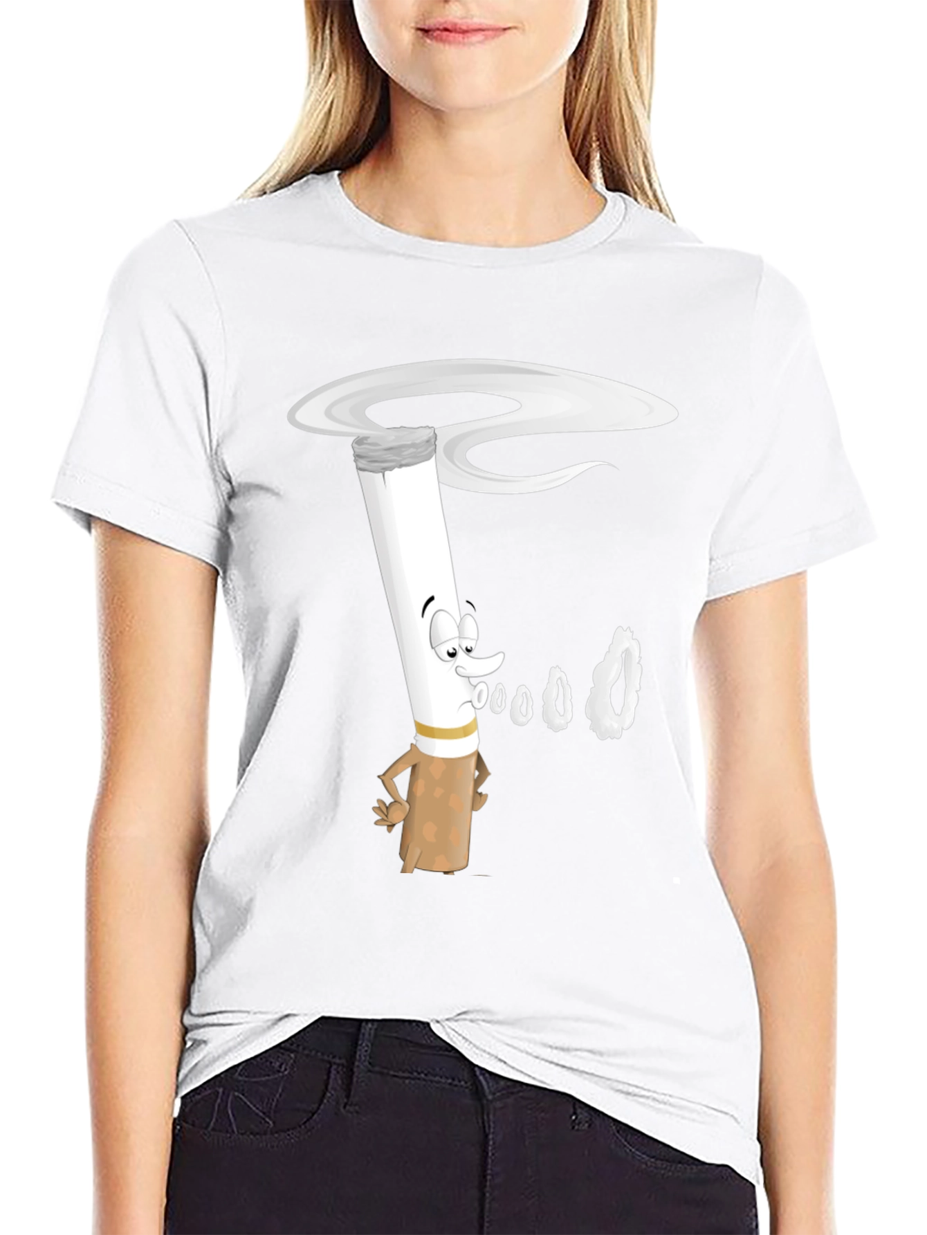 Cartoon Cigarette T-Shirt - Unique Graphic Tee