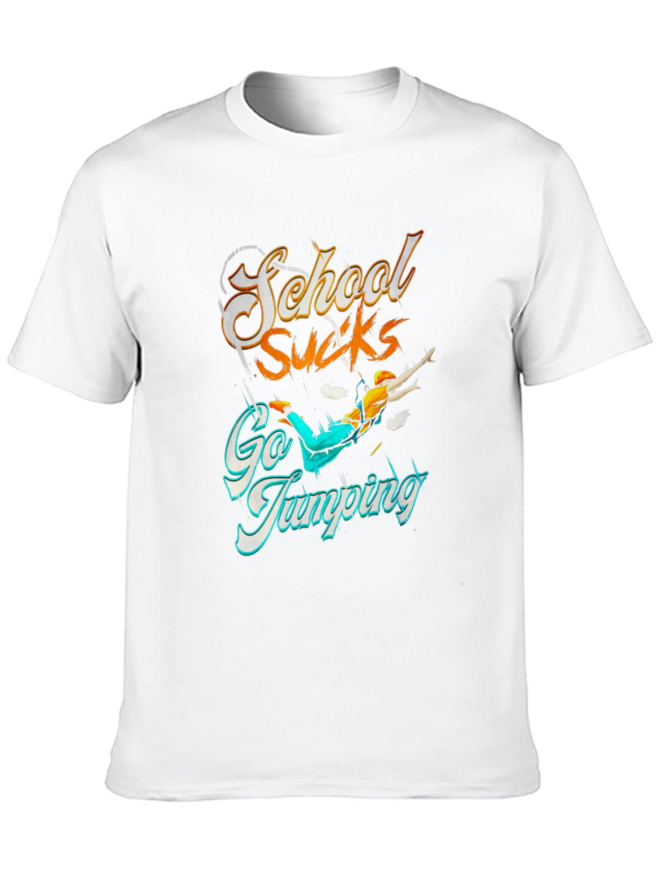 School Sucks Go Jumping Black T-Shirt