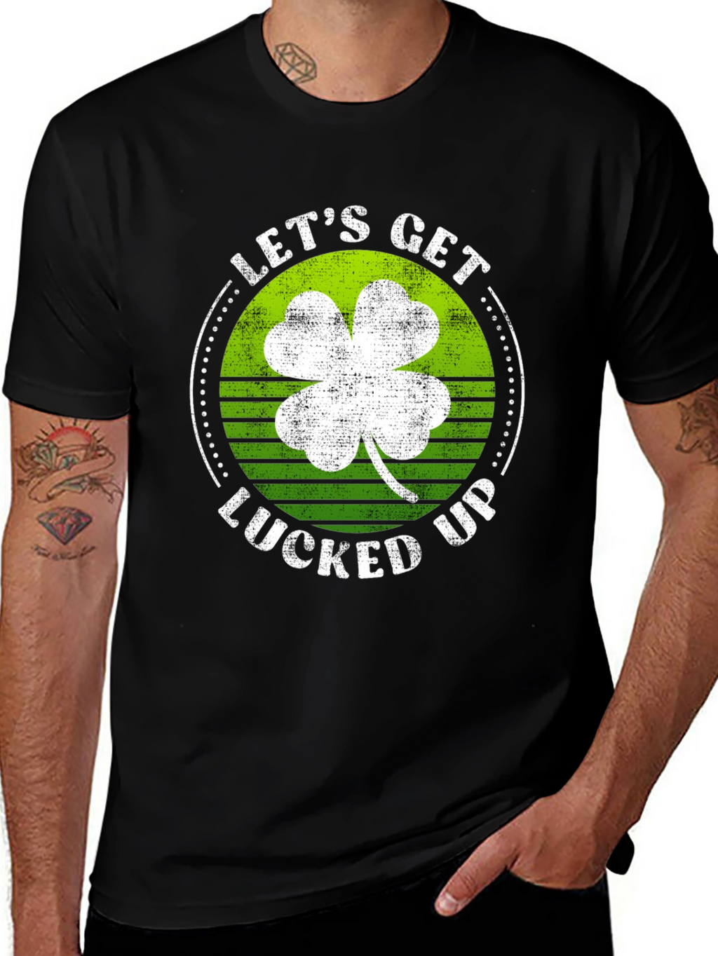 Lets Get Lucked Up St. Patricks Day Graphic Tee