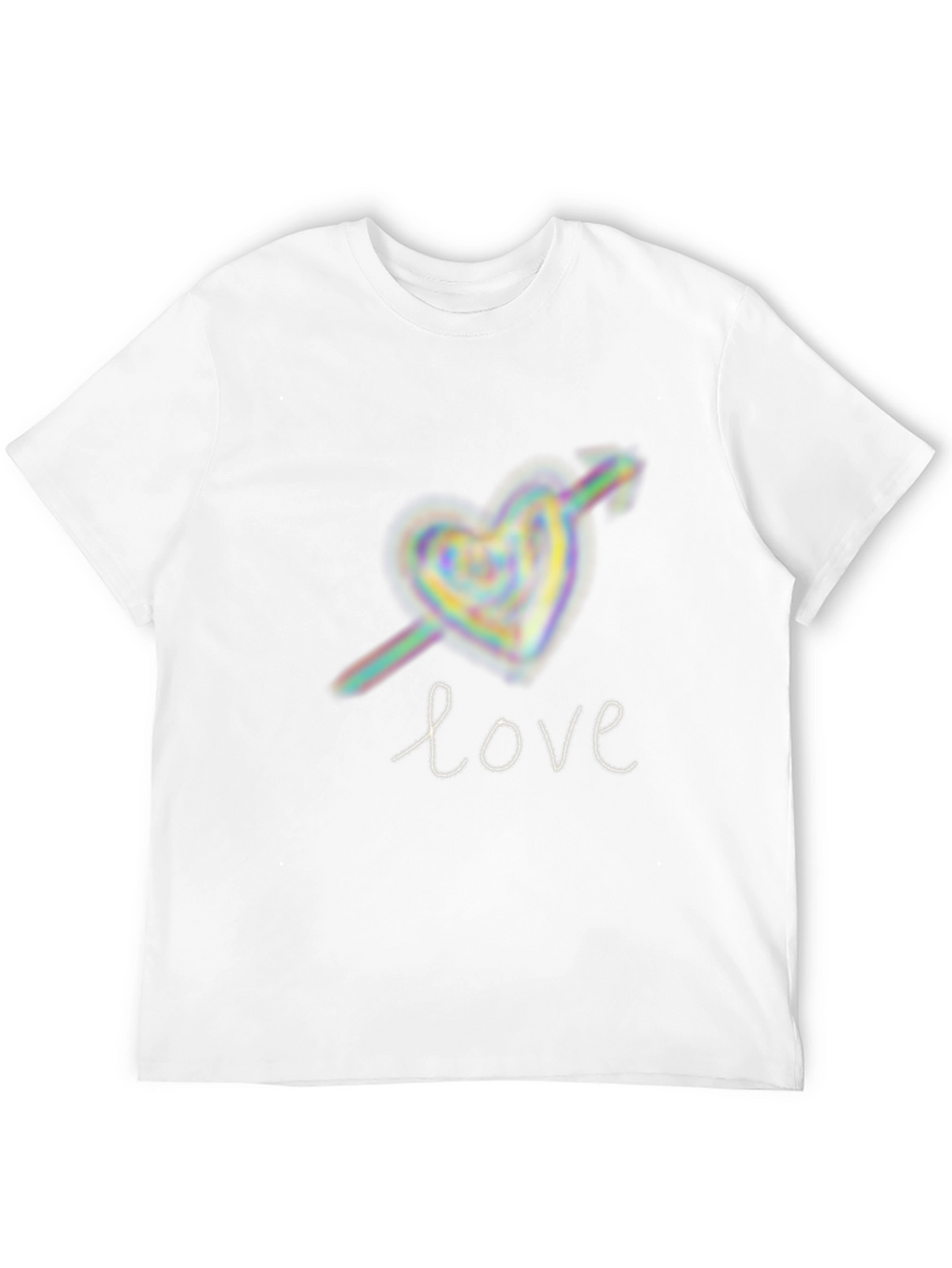 Love Heart Arrow Graphic Tee - Black