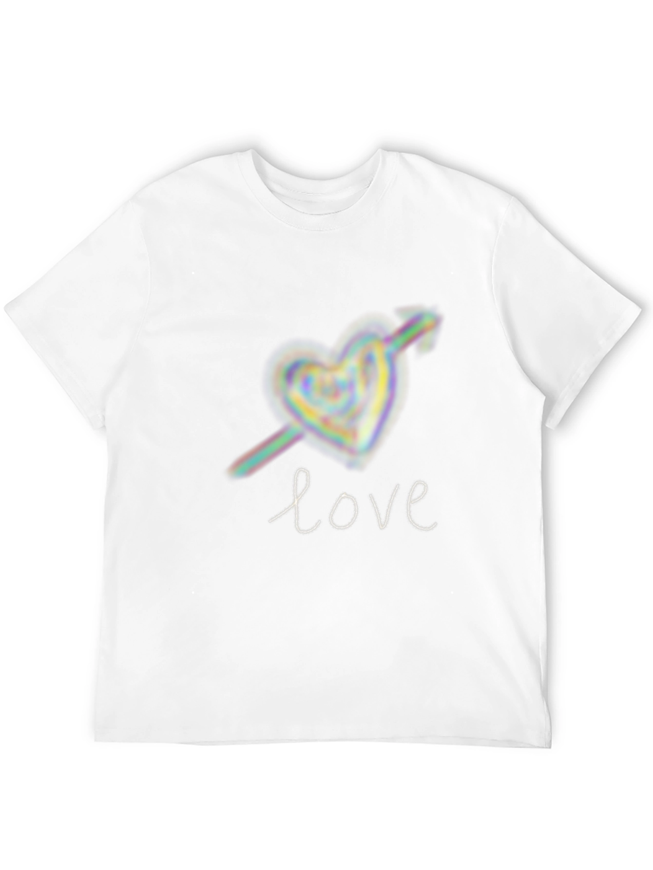 Love Heart Arrow Graphic Tee - Black