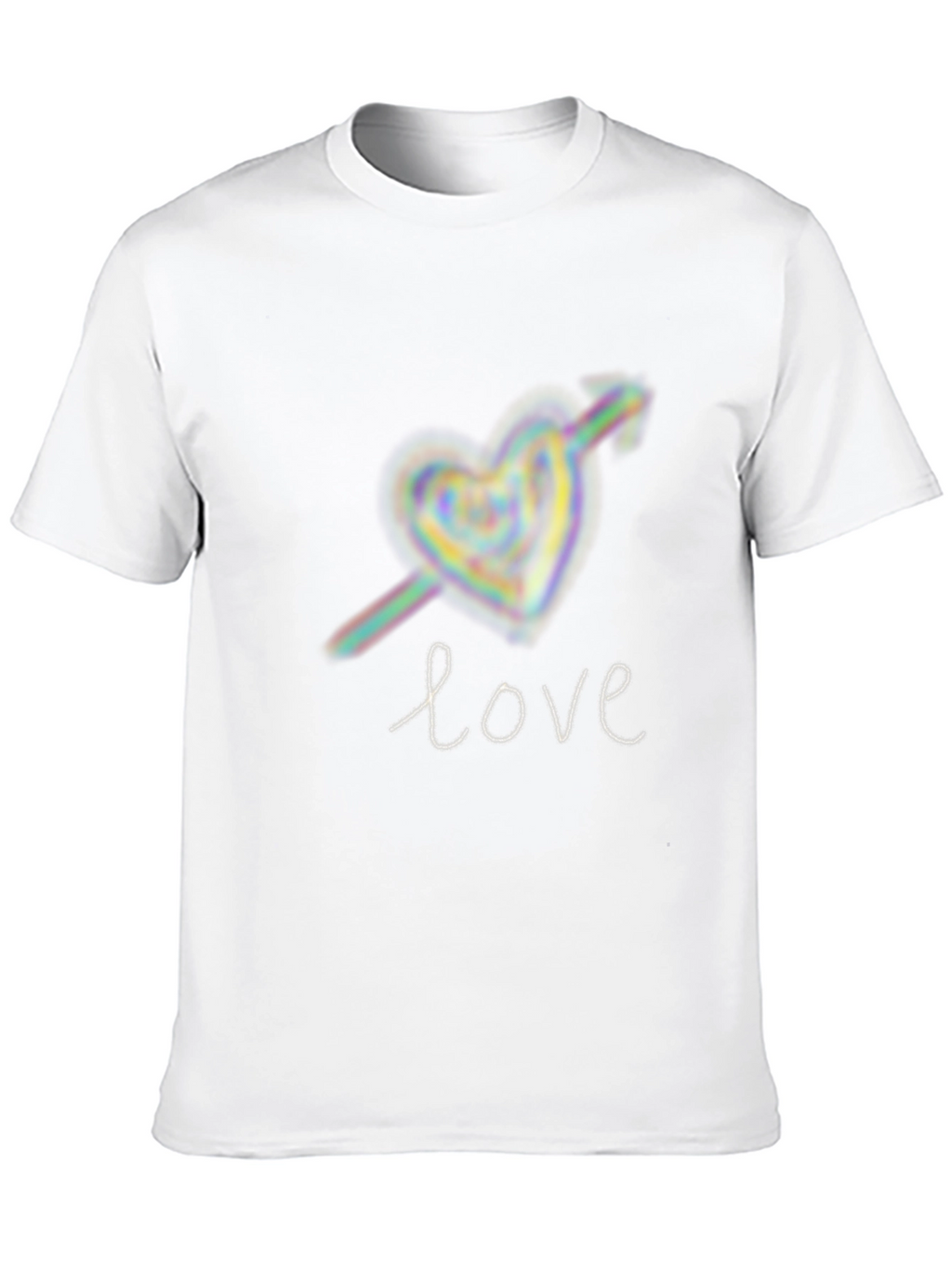 Love Heart Arrow Graphic Tee - Black