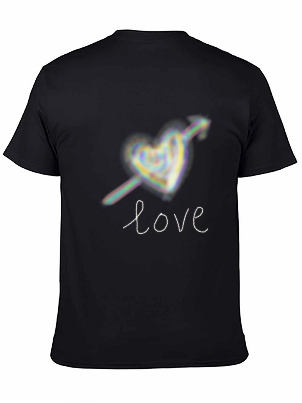 Love Heart Arrow Graphic Tee - Black