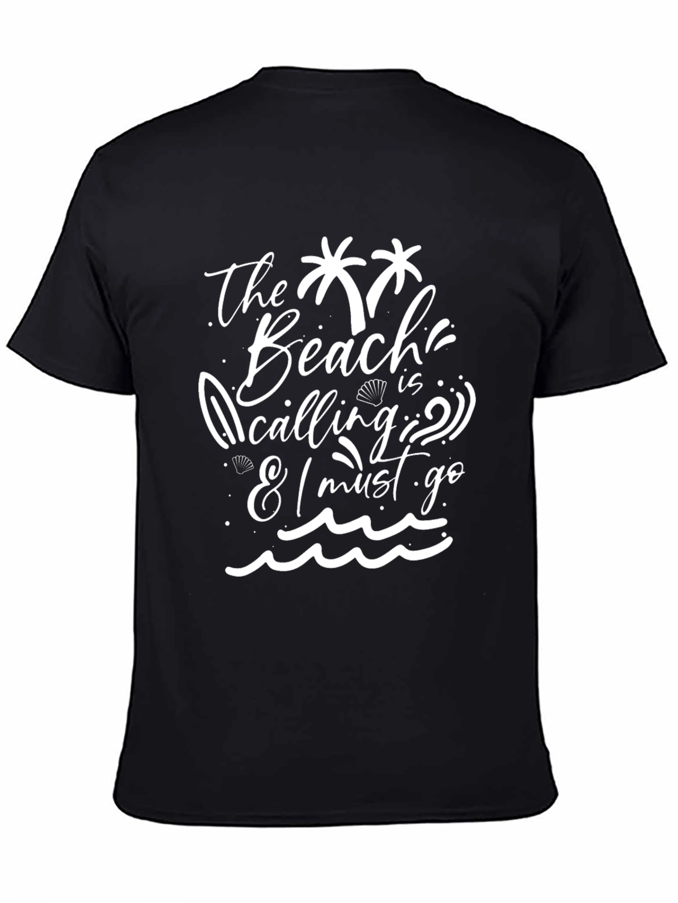 The Beach Is Calling Black T-Shirt