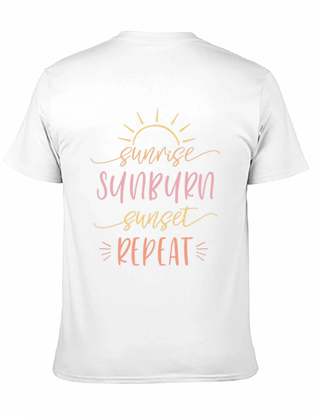 Sunrise Sunburn Sunset Repeat Black T-Shirt