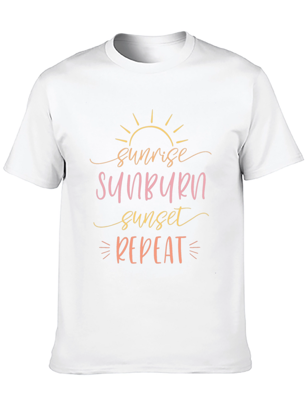 Sunrise Sunburn Sunset Repeat Black T-Shirt