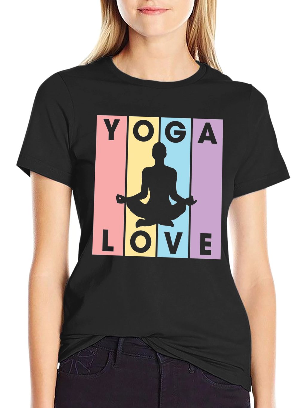 Yoga Love Graphic Tee - Stylish Meditative Design