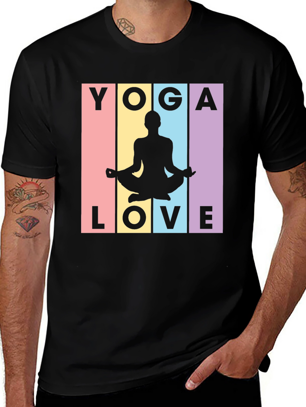 Yoga Love Graphic Tee - Stylish Meditative Design