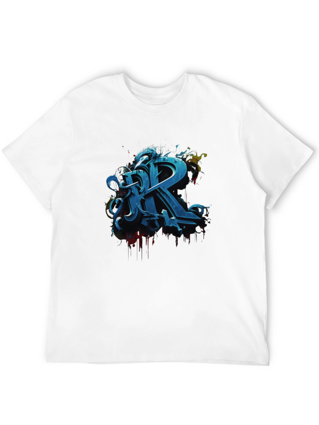 Graffiti Letter R Graphic Tee - Urban Style