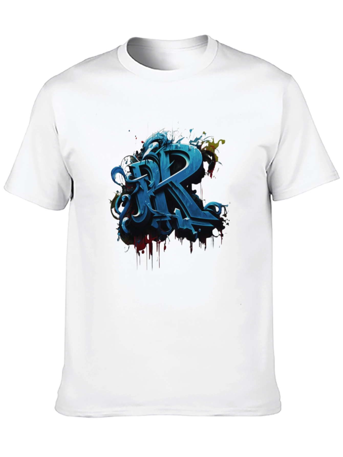 Graffiti Letter R Graphic Tee - Urban Style