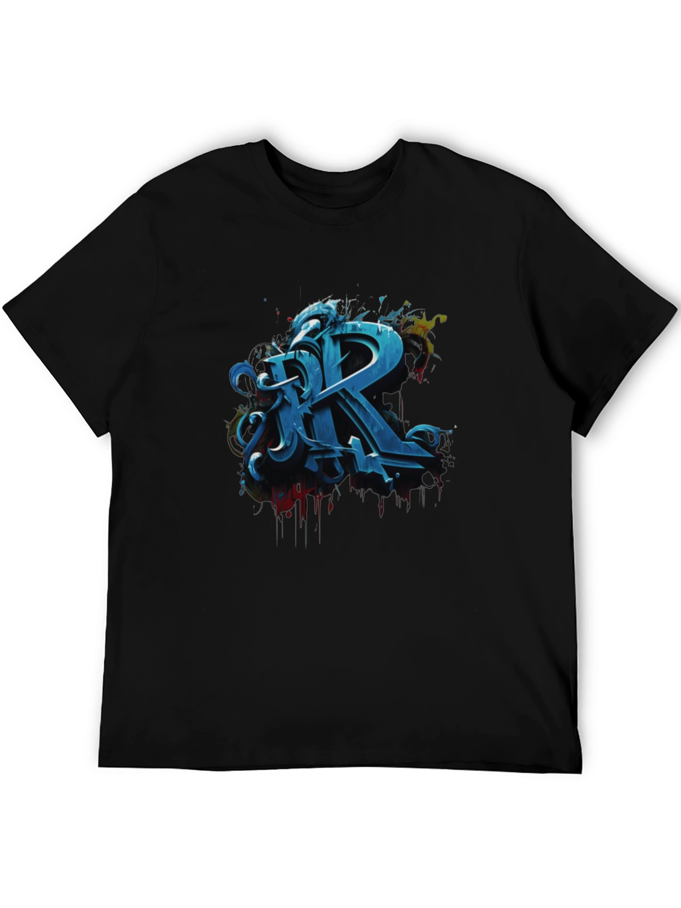 Graffiti Letter R Graphic Tee - Urban Style