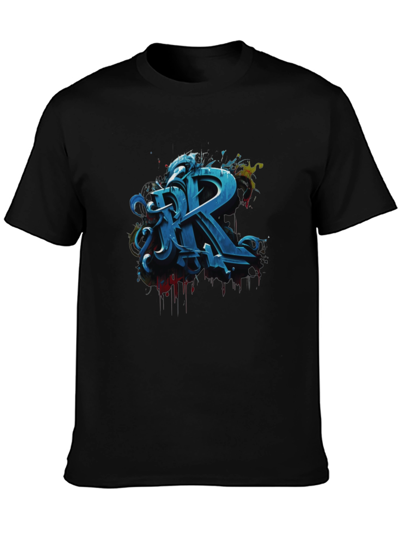 Graffiti Letter R Graphic Tee - Urban Style