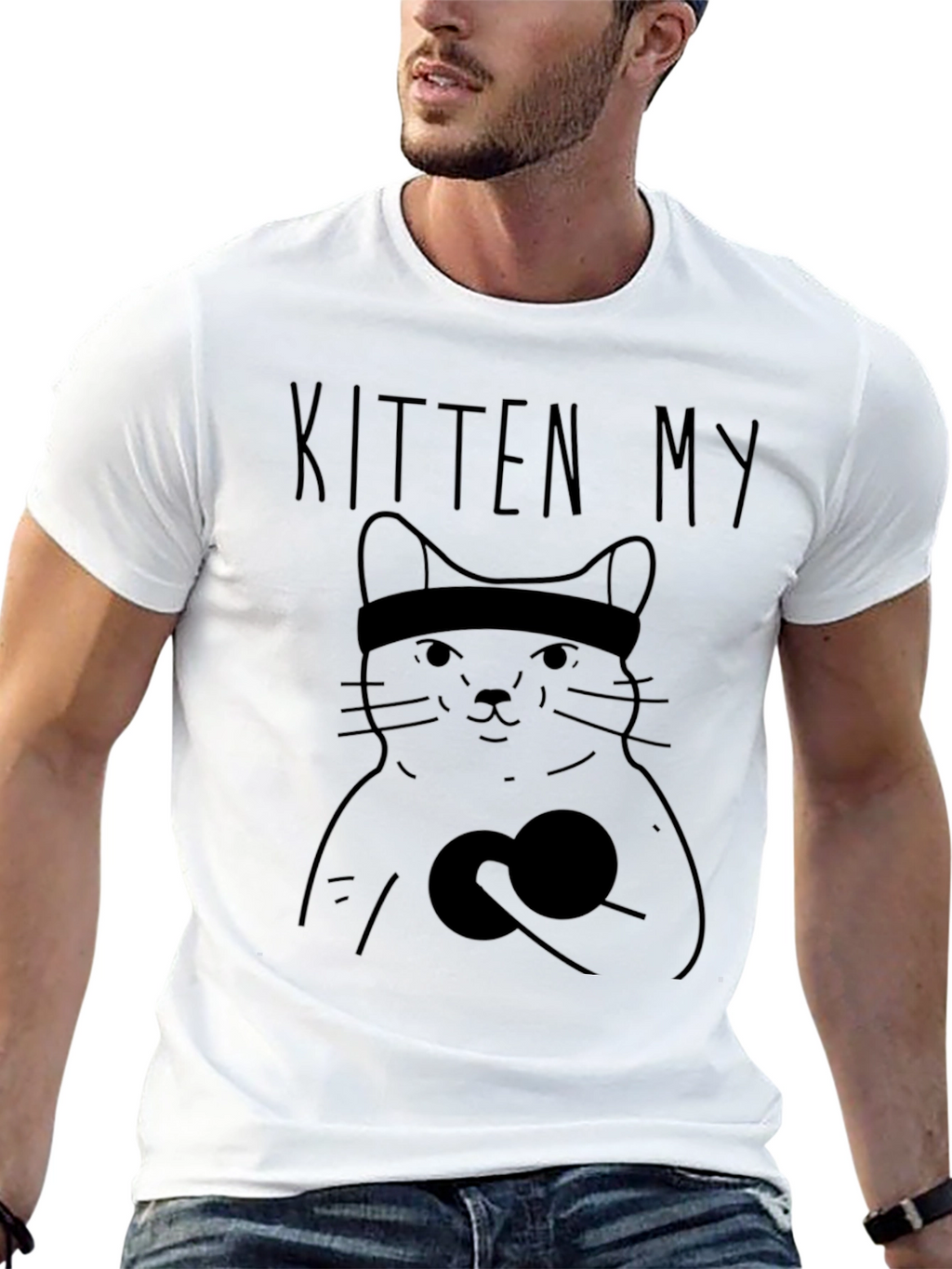 Kitten My Funny Cat Workout T-Shirt