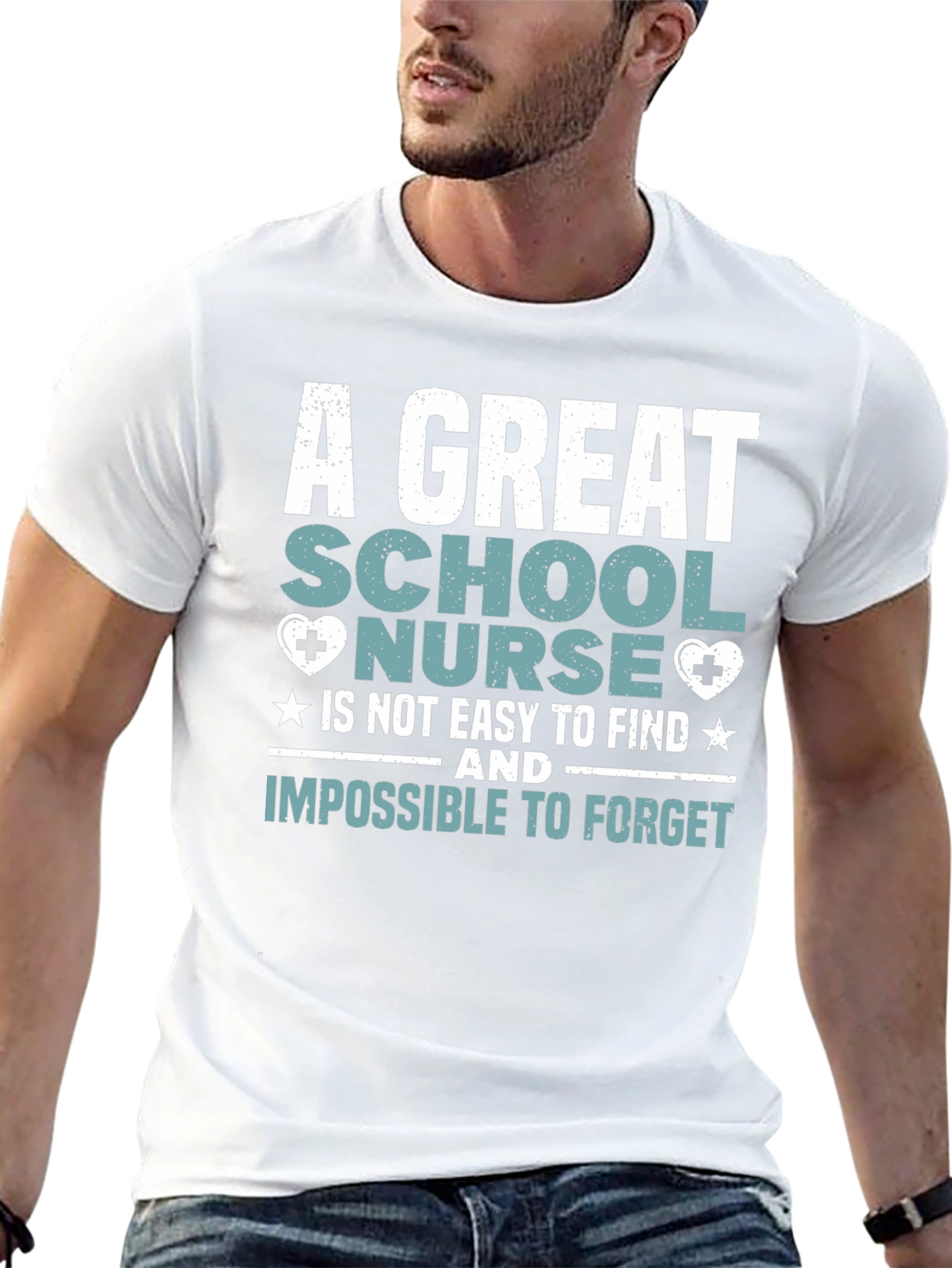 School Nurse T-Shirt: Great Nurse Easy to Find