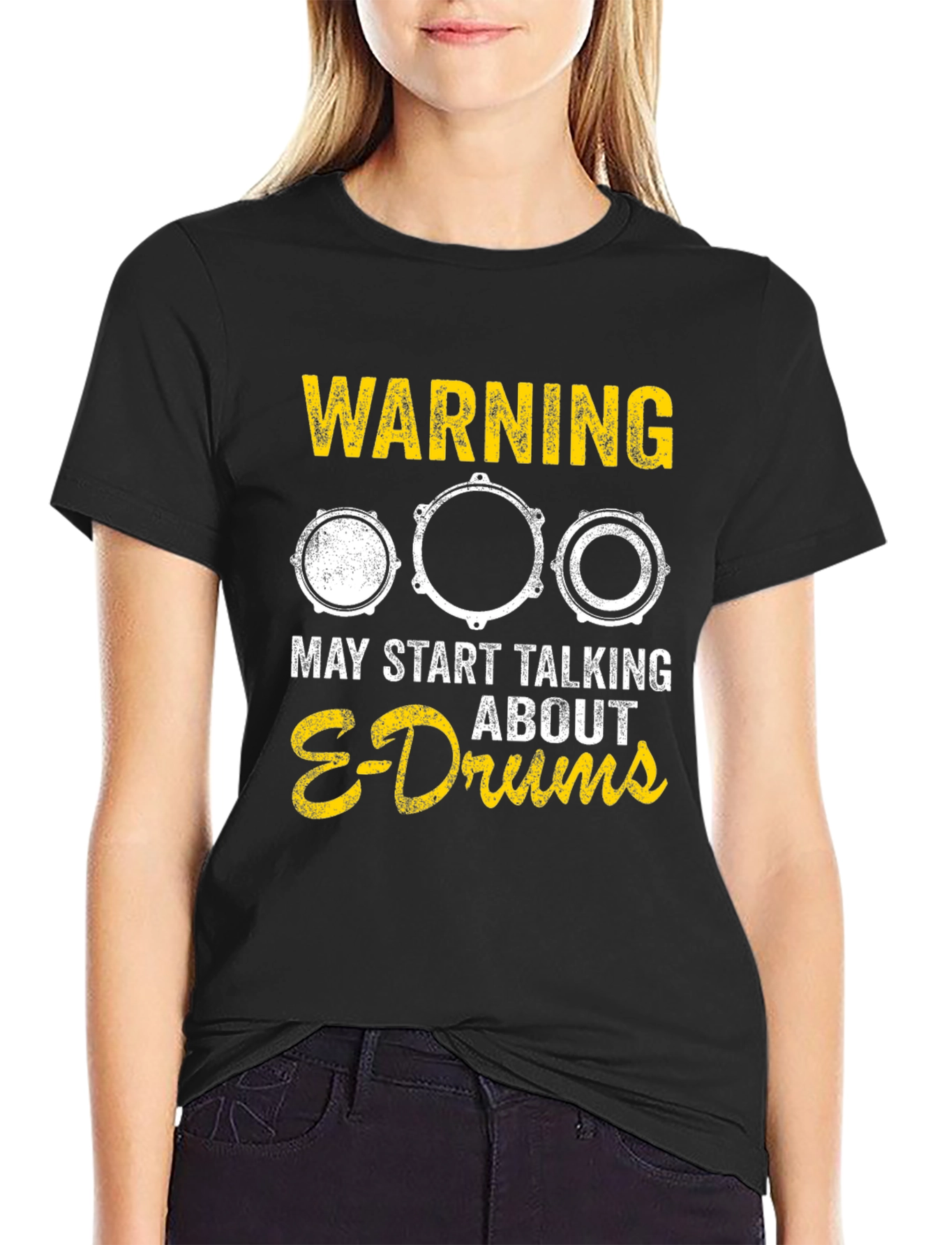 Warning May Start Talking About E-Drums T-Shirt