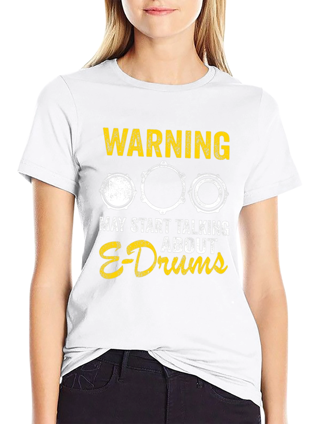 Warning May Start Talking About E-Drums T-Shirt