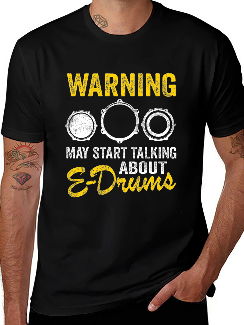 Warning May Start Talking About E-Drums T-Shirt
